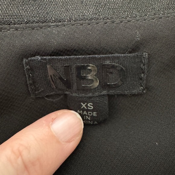 NBD Danny Mini Dress Size XS Black One Shoulder Ruched Sheath Cocktail Party - Picture 8 of 10